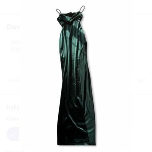 Elegant Green Satin Gown